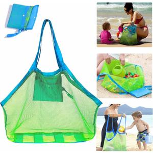 SupMLC Mesh Extra Large Beach Bags and Totes - Holds Toys, Towels, Sand Away - For Children's Toys, Market, Grocery, Picnic