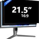 [2-Pack] 21.5 Inch Computer Privacy Screen for 16:9 Monitor | Anti Glare Blue Light Filter & Anti-Scratch Protector Film - Eye Protection Privacy Shield for Desktop Monitors