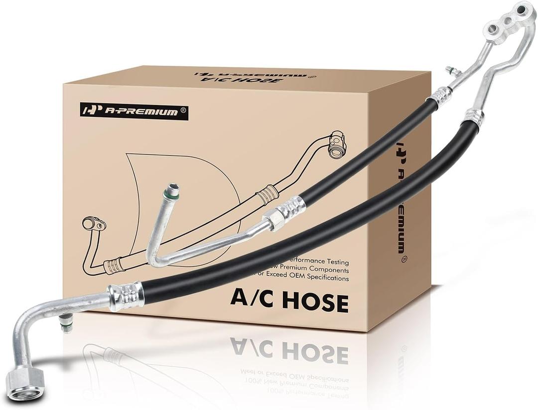 A-Premium A/C Suction Hose & Discharge Line Hose Assembly Compatible with Chevrolet & GMC Vehicles - C1500, C2500, C3500, K1500, K2500, K3500, 1991 1992 1993 2000, 5.0L 5.7L 7.4L