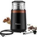 Coffee Grinder Electric, Bean and Spice and Herbs Dual Stainless-Steel Blades, Removable Bowl Fresh Coffee 150 watts, grinds up to 2.5 Oz/70 gm Makes 12 cups