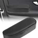UNLRAE Armrest Cushion,Car Accessories Arm Rest Pads,Auto Side Door Armrest Pillow Relieve Driver Arm Fatigue,Soft Aoto Armrest Pillow with Storage Box,Suitable for Most Cars,Trucks,SUVs,RVs (Black)