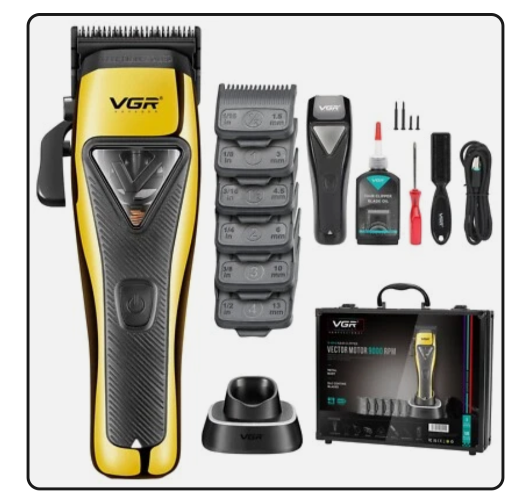 VGR Hair Clippers Men Cordless Magnetic Vector Professional Barber Haircutting