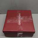 Women's Extra Wide Calf Block Heel Stacked Buckle Hidden Stretch Knee High Boots.6