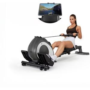 Rowing Machine for Home, Magnetic Rower Machine with Quiet Resistance, Foldable Rower for Home Use, Burn Fat & Sculpt Muscles (HCQ03)