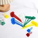 Chunful 200 Pcs Plastic Tags Waterproof Shipping Tags for Labeling Self Locking Nylon Labels Writable Marker Multicolor Cable Zip Tie Labels for Keys Luggage Logistic Inventory(Modern)