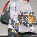 Brightown Christmas Garage Door Cover 7 x 16 ft Decorations, with Magnetic Hook and Elastic Cord for Easy Installation, Large Banner Backdrop for 2 Car Garage Door Party Wall Door Gate (White)