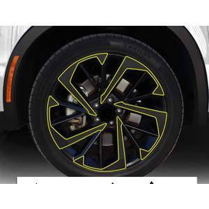 BOGAR TECH DESIGNS Rim Chrome Delete Overlay Compatible with Mitsubishi Outlander 2022-2025, Gloss Black (Wheel)