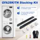 [Patented] GFA28KITN Stacking Kit for GE 28"W Washer Dryer Stack Bracket Kit - Compatible with GE 28 inch Width Front Load Washers and Dryers Laundry Stacking Kit