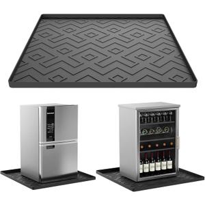 Mini Fridge Silicone Mat 19.7"x19.7"x0.4" - Non-Slip, Spill-Proof, Drip Prevention | Ideal for Refrigerators, Washing Machines, Dryers, Wine Coolers, and Dishwashers