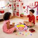 Valentines Day Large Dart Board Game for Kids St. Patrick's Day Large Dart Board with 12 Sticky Balls 6 Darts Valentines Day Indoor Outdoor Party Games for Class School Home Party Favors