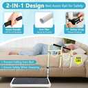 Bed Step Stool with Rail for High Beds - Adults & Elderly Assist Step Up Foot Stool with Handle - 400lb