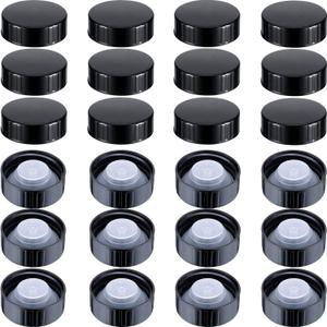 Boao 38mm Growler Caps Poly Seal Screw Caps Growler Lids Fits Most 1/2 and 1 Gallon Jugs Amber Boston Round Glass Beer Bottles Poly Cone Cap Brewing Wine Jug Cap (24 Pieces)