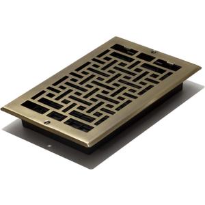 Decor Grates AJL610W-A Oriental Wall Register, 6x10, Antique Brass Finish