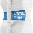 Knee Pillow for Side Sleepers, Leg Pillow for Sciatica, Back, HIPS, Knees, Joints Pain Relief,Pillows for Between Legs While Sleeping Spine Alignment Support & Relieves Pressure White (Basic Strap)