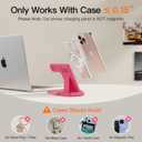 3 in1 Wireless Charger for iphoneAir17 16 15 14 13 12 11 XR 8, Apple Charging Station for AppleWatch 10/9/Ultra/8/7/SE/6/5/4 & AirPods Series, Wireless Charging Station for Multiple Devices Apple (Red)