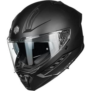 ILM Motorcycle Full Face Helmets DOT ECE for Men Women with Dual Visor Pinlock Insert Street Racing Helmet Cascos para Motos Model MF568 (X-Large, Matte Black)