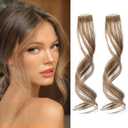 Flufymooz Clip-in Side Air Bangs, 2PCS, Dark Blonde, 12 inch, Synthetic Silk, Straight, Heat Resistant