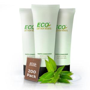 ECO amenities Travel Size Lotion Bulk - 200 Pack, 30ml (1 fl oz) Tubes - Delight Guests with Refreshing Mini Hand Lotion Travel Size Toiletries - Individually Packed for AirBnBs, Hotels, Gyms, Spas (1 Fl Oz (Pack of 200))