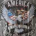 Anniversary Decal, Happy Birthday Eagle Sticker, Waterproof Vinyl Bumper Sticker for Independence Day Celebration, Universal for Car Windows, Refrigerator, Glass