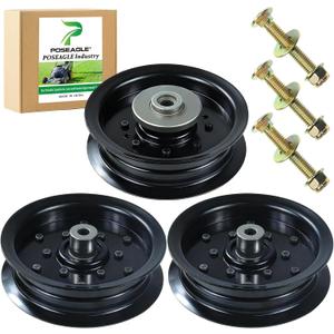 2 Pack 532196106 Idler Pulley with 532196104 Idler Pulley Replaces 532197379 532197380 for Husqvarna Z254 Z254f RZ5424 RZ5426 YTH24V48 YTH24V54 MZ54 LGT2654 LGT2554 Tractors