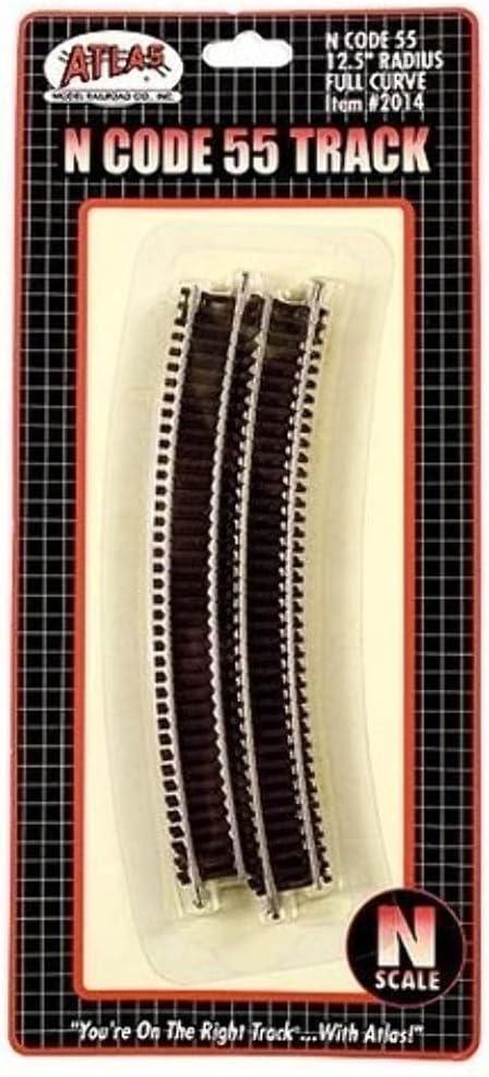 N Code 55 Nickel Silver 12.5" Radius Full Section Track (6) Atlas Trains