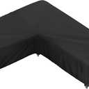 iBirdie Outdoor Sectional Cover fit 90 x 120 inch, 89 x 118, L-Shaped Patio Furniture Sofa, Waterproof Weatherproof Heavy Duty 600D Garden Cover for Outside L shape Couch, Black