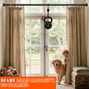 Tension Curtain Rod No Drilling 45-168 In, Extra Long Outdoor Curtain Rod for Patio, Shower Curtain Rod for Bathroom, Adjustable Spring Tension Rod for Window, Easy to Install Never Rust, Black