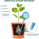 Soilagua 12-Pack Plastic Plant Watering Globes, Premium PVC Shatter-Resistant Plant Waterer, Self Watering Planter Insert with Tapered Opening, Automatic Watering Spikes for Daily & Vacation