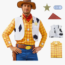 Woody Shirt Men's Plaid Button Down Long Sleeve Work Casual Shirt S