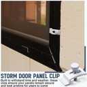 Blulu 24 Pcs T 8726 1/4 Inch Aluminum Storm Door Panel Clip Storm Window Screen Clips Screen Door Hardware (White)