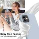 JELE Shockproof Designed for iPhone 12/12 Pro Case, Liquid Silicone Phone Case with [Soft Anti-Scratch Microfiber Lining] Military Grade Drop Protection Slim Thin Cover, 6.1 inch, Baby Blue