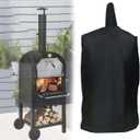 Pizza Oven Cover, Outdoor Waterproof Protective Cover 600D Heavy Duty Oxford Charcoal Fired Bread Oven BBQ Smoker Grill
