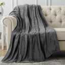 Utopia Bedding Fleece Blanket Throw Size Grey 300GSM Luxury Anti-Static Fuzzy Soft Microfiber Blanket for Couch, Sofa and Bed (50x60 Inch)