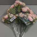 Yuxung 8 Bundles Artificial Peonies Flowers Boho Faux Flowers Arrangements Artificial Centerpiece Spring Bouquet Floral Wedding Decoration for Vase(Pink)