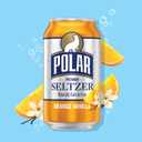 Polar Seltzer Water Orange Vanilla, 12 fl oz cans, 18 pack