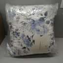 Laura Ashley Home - Queen Comforter Set, Reversible Cotton Bedding with Matching Shams, Stylish Home Decor for All Seasons (Chloe Blue, Queen)