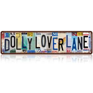 Vintage Dolly Lover Lane Wall Decor Street Signs Home Bar Coffee Metal Tin Signs 16 x 4 Inches