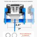 VEVOR Manual Trolley, 2200 lbs/1 Ton Load Capacity, Push Beam Trolley with Dual Wheels, Adjustable for I-Beam Flange Width 2.4" to 7", Heavy Duty Carbon Steel Garage Hoist for Straight & Curved I Beam