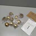 Hanna Roberts Modern Cursive Table Number Card Stock Signs with Round Stand for Wedding Reception, Restaurant, Event Party, 4" x 6" (Set of 10, 1-10, Gold)