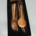 Zulay Kitchen Premium 8-Piece Wooden Spoons - Smooth Finish, Natural Teak Wood, Non-Stick, Handmade