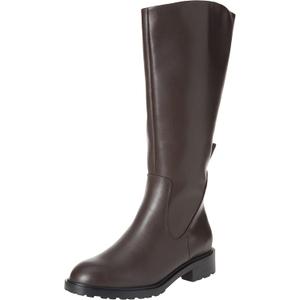 Amazon Essentials Women's Knee High Riding Boot (7.5, Dark Brown)