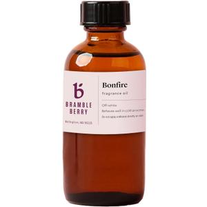 Bramble Berry Bonfire Fragrance Oil 2 oz | Smokey Wood and Warm Vanilla Scent for Soap Making, Candles, Lotion, Bath Bombs & Perfume | Skin Safe, Vegan, Paraben & Phthalate Free, DIY Craft Essential