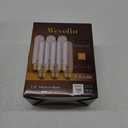 6 Pack T10 Tubular Light Bulbs, 25W Bulb, Clear Incandescent, E26 Medium Base, Warm White, Dimmable Vintage Tubular Style Showcase Bulb
