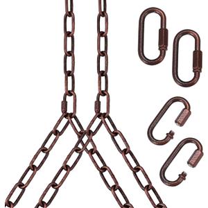Heavy Duty Porch Swing Hanging Chain Kit (2 Pack) 1500 Lbs Capacity, Up to 7.1ft Length- Rustproof Zinc-Plated, 4 Quick Links & 2 Y-Chain Assemblies, Indoor/Outdoor Hanging Hardware(Bronze)