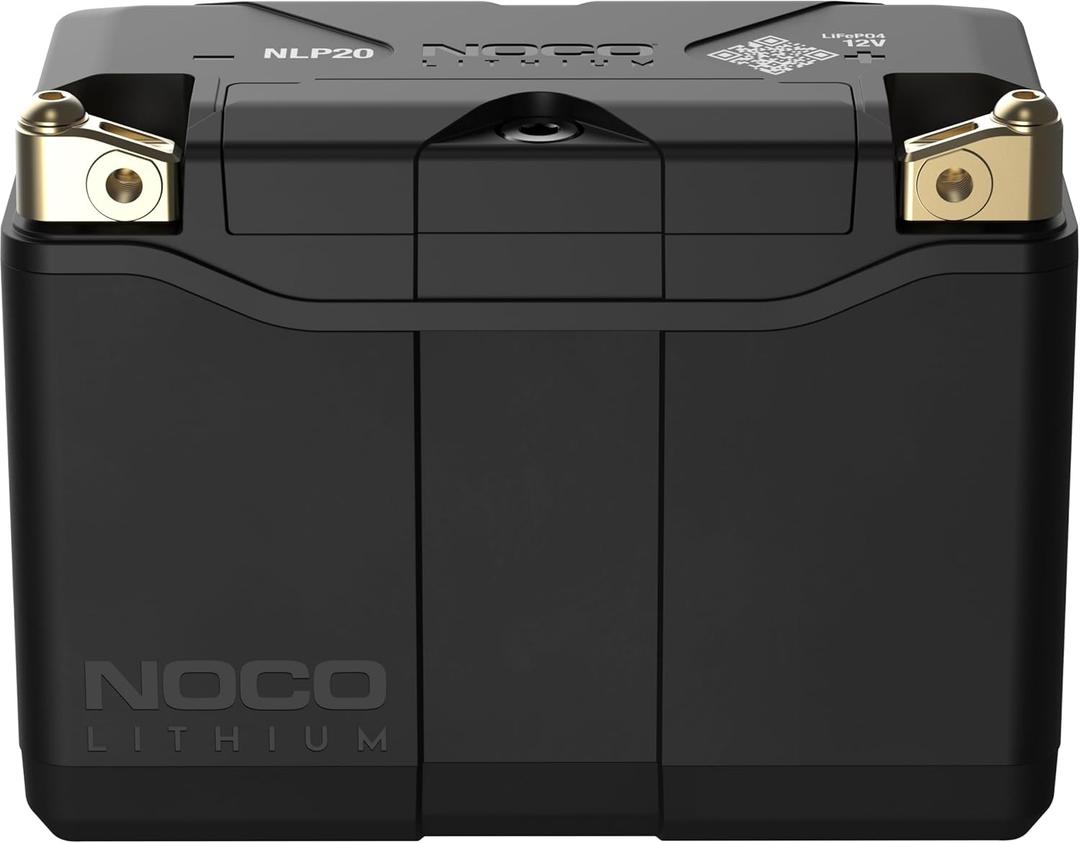 NOCO Lithium NLP20, Group 20, 600A Lithium LiFePO4 Motorcycle Battery, 12V 7Ah ATV, UTV, Jet Ski, 4 Wheeler, Quad, Riding Lawn Mower, Tractor, Scooter, PWC, Seadoo, Polaris and Generator Battery