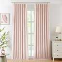 WEST LAKE Pink Bailey Pinch Pleated Full Blackout Window Curtain Panels 95 Inches Length,Modern Textured Drapes for Girls Room, Farmhouse Window Treatment for Bedroom,40" Wx95 Lx2