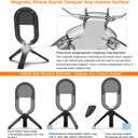 Magnetic Phone Grip for MagSafe, 4-in-1 Phone Ring Holder with Mini Tripod & Kickstand, Ultra-Slim MagSafe Accessories for iPhone 17 Pro/MAX 16/15/14 Series (Black)