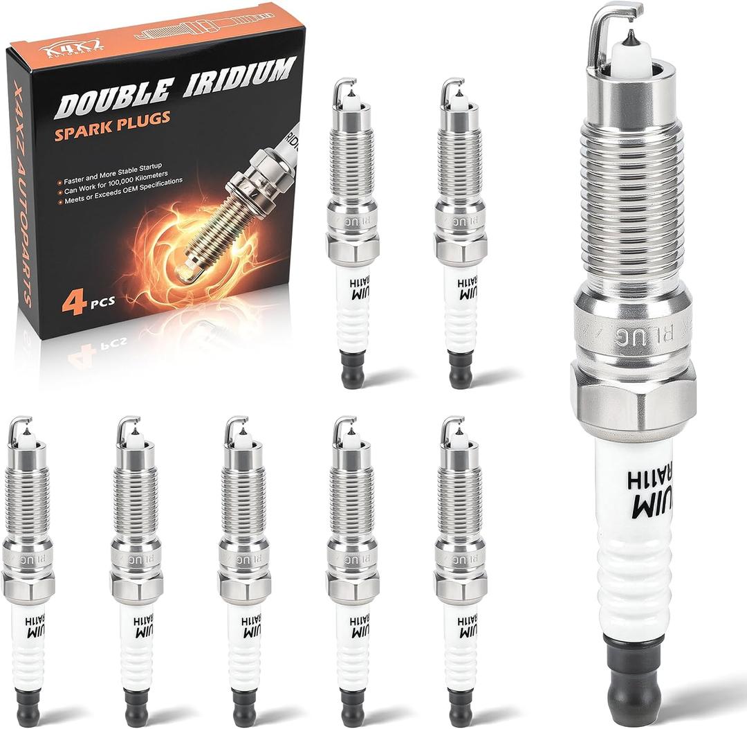 SP509 Double Iridium Spark Plugs for 2008-2019 Ford F-150 F-250 F-350 F-450 Expedition Explorer Mustang, Lincoln Navigator, Mercury Mountaineer & More F-Series Models Replace# PZNAR6A11H HJFS24FP