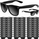 ASTARON Black Novelty Sunglasses Bulk,48 pack Neon Novelty Sunglasses Party Favors for Summer Beach Pool Wedding Party, Great Gift for Pool, Birthday Party Supplies Goody Bag Favors