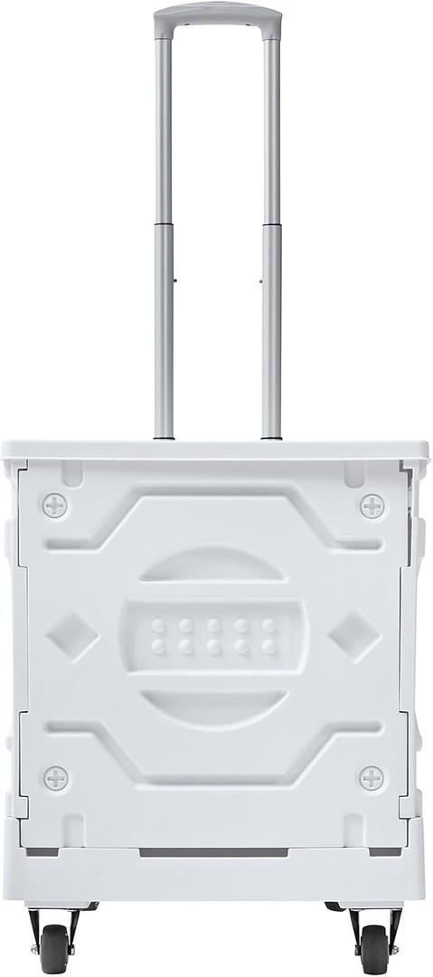 VECELO Foldable Shopping Cart with Wheels, 23GAL, White